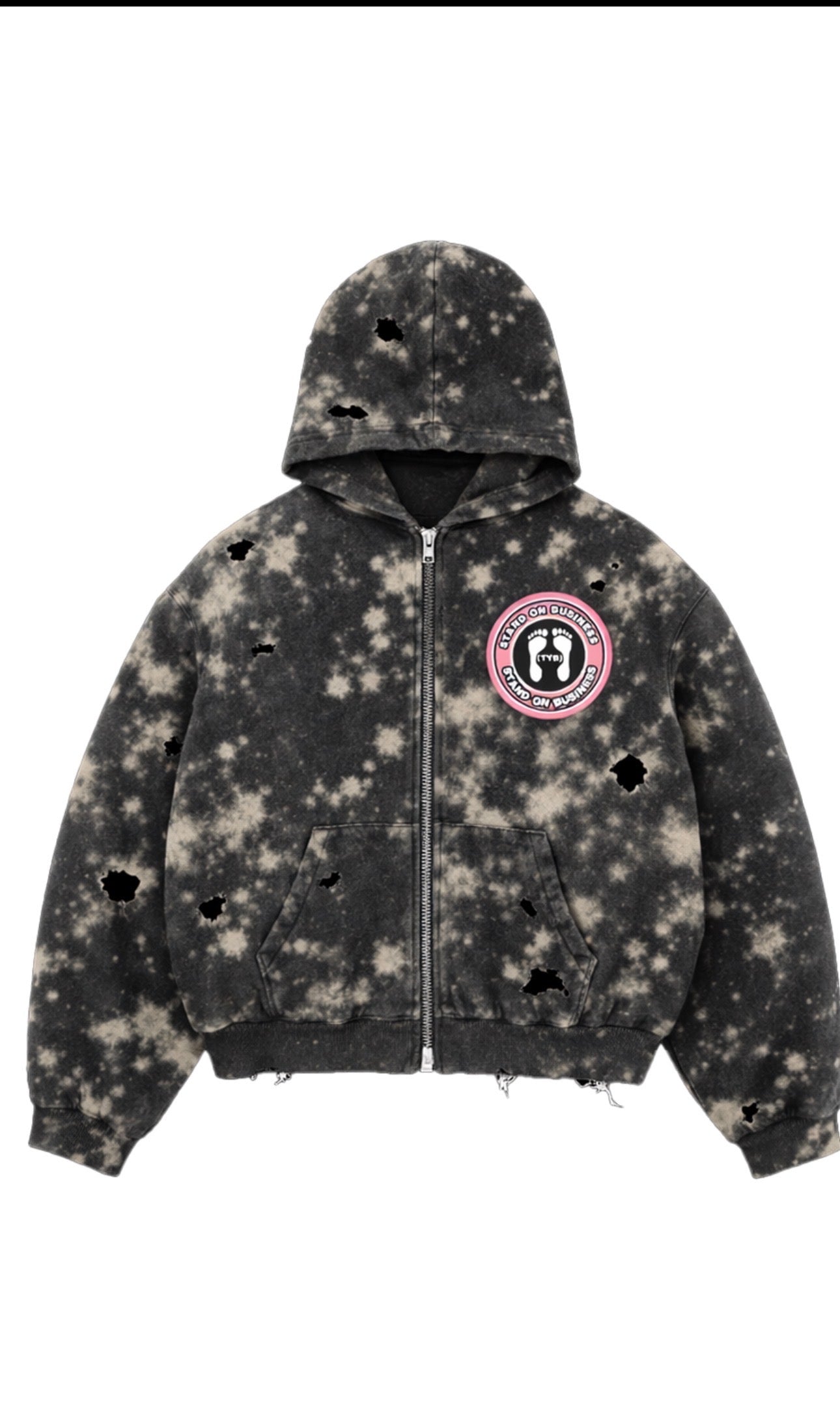 TYB X SOB BLEACHED ZIP - UP